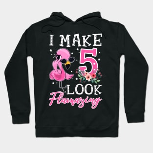 Kids I Make 5 Look Flamazing Flamingo Birthday T-Shirt Hoodie